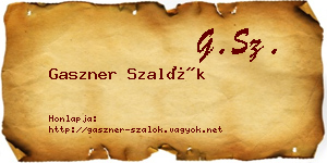 Gaszner Szalók névjegykártya